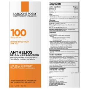 ANTHELIOS MELT-IN MILK SUNSCREEN FOR FACE & BODY SPF 100