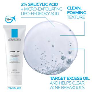 Effaclar Medicated Acne Cleanser & Toleriane Double Repair Matte Moisutrizer Travel Set (1)